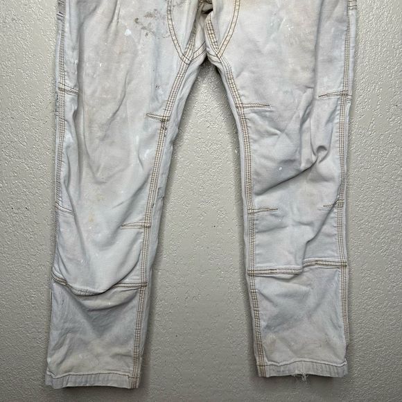 Carhartt Mens 32x30 Thrashed Spell Out Relaxed Fit Double Knee Pants Duck Brown - Picture 3 of 7